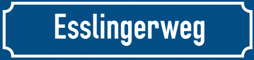 Straßenschild Esslingerweg