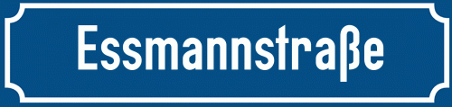 Straßenschild Essmannstraße