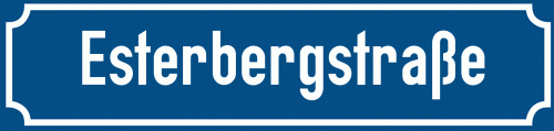 Straßenschild Esterbergstraße