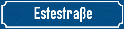 Straßenschild Estestraße