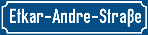 Straßenschild Etkar-Andre-Straße