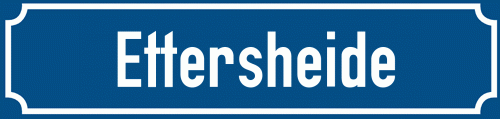 Straßenschild Ettersheide