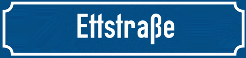 Straßenschild Ettstraße zum kostenlosen Download