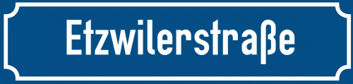 Straßenschild Etzwilerstraße