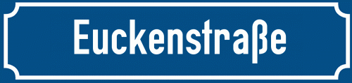 Straßenschild Euckenstraße