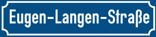 Straßenschild Eugen-Langen-Straße