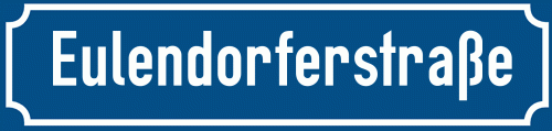 Straßenschild Eulendorferstraße