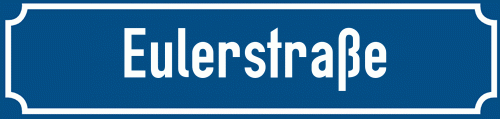Straßenschild Eulerstraße