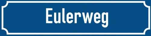 Straßenschild Eulerweg
