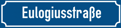 Straßenschild Eulogiusstraße zum kostenlosen Download