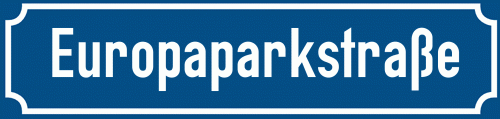 Straßenschild Europaparkstraße