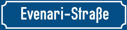 Straßenschild Evenari-Straße