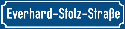 Straßenschild Everhard-Stolz-Straße zum kostenlosen Download