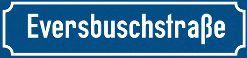 Straßenschild Eversbuschstraße