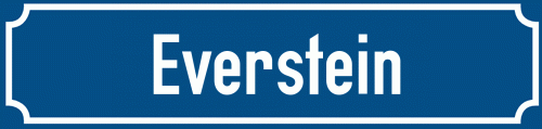 Straßenschild Everstein