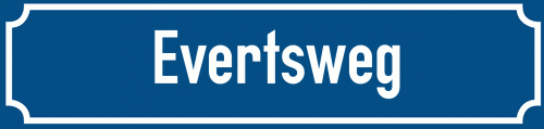 Straßenschild Evertsweg