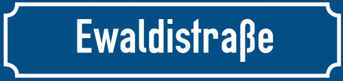 Straßenschild Ewaldistraße zum kostenlosen Download