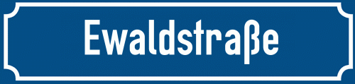 Straßenschild Ewaldstraße