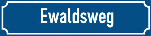 Straßenschild Ewaldsweg