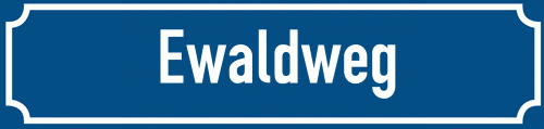 Straßenschild Ewaldweg