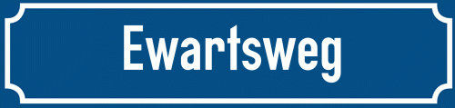 Straßenschild Ewartsweg
