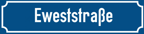Straßenschild Eweststraße