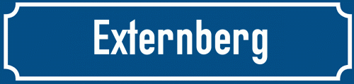 Straßenschild Externberg