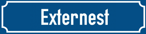 Straßenschild Externest zum kostenlosen Download