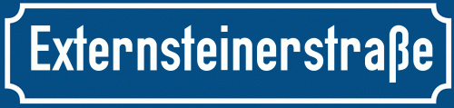 Straßenschild Externsteinerstraße