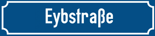 Straßenschild Eybstraße zum kostenlosen Download