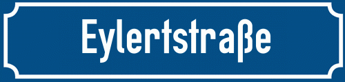 Straßenschild Eylertstraße