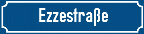 Straßenschild Ezzestraße