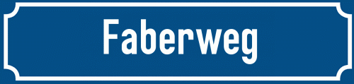 Straßenschild Faberweg