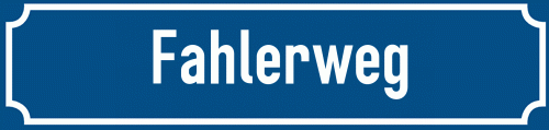 Straßenschild Fahlerweg