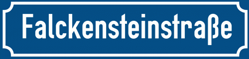 Straßenschild Falckensteinstraße zum kostenlosen Download