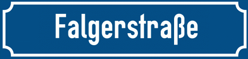 Straßenschild Falgerstraße