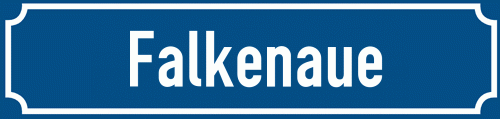 Straßenschild Falkenaue
