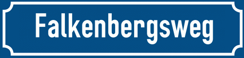 Straßenschild Falkenbergsweg