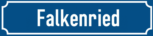 Straßenschild Falkenried