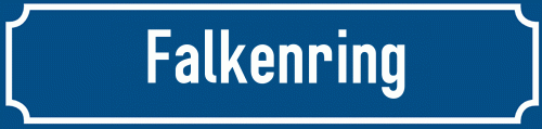 Straßenschild Falkenring zum kostenlosen Download