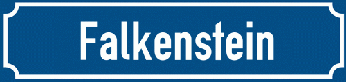 Straßenschild Falkenstein