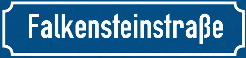 Straßenschild Falkensteinstraße