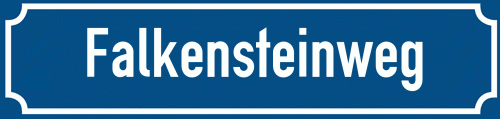 Straßenschild Falkensteinweg