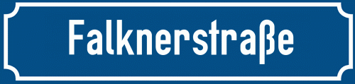 Straßenschild Falknerstraße