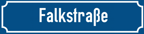 Straßenschild Falkstraße