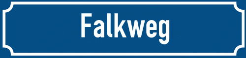 Straßenschild Falkweg