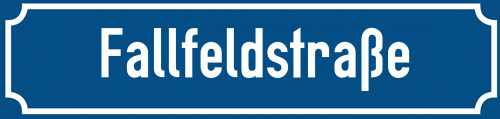 Straßenschild Fallfeldstraße zum kostenlosen Download