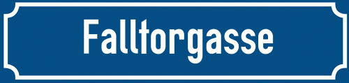 Straßenschild Falltorgasse zum kostenlosen Download