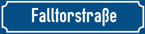 Straßenschild Falltorstraße