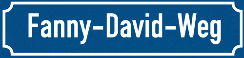 Straßenschild Fanny-David-Weg
